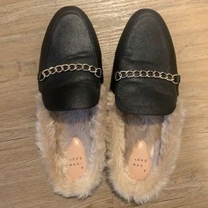 Target Faux Fur Lined Mules Size 11- Worn Once